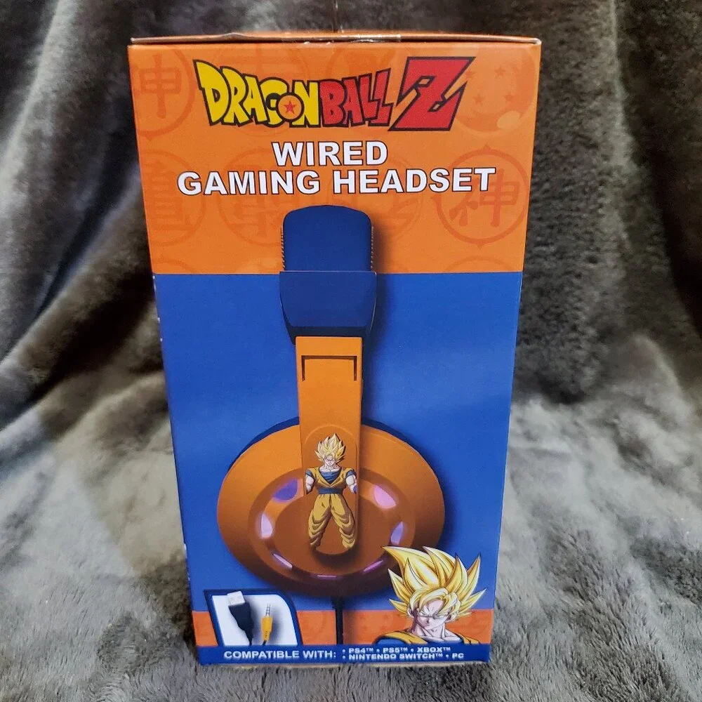 Dragon Ball Z Goku Wired Gaming Headset Headphones LED Light Soft Cushion